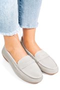 MOCASINI GRI PIELE NATURALA INTOARSA FSP003634