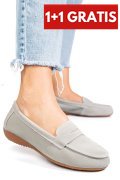 MOCASINI GRI PIELE NATURALA INTOARSA FSP003634