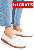 MOCASINI ALBI PIELE NATURALA FSP003636