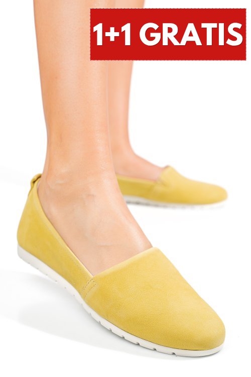 Espadrile galbene piele naturala 6sp30003