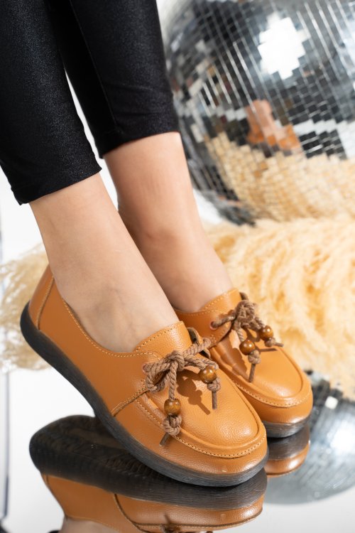 Mocasini camel piele naturala 7sp88