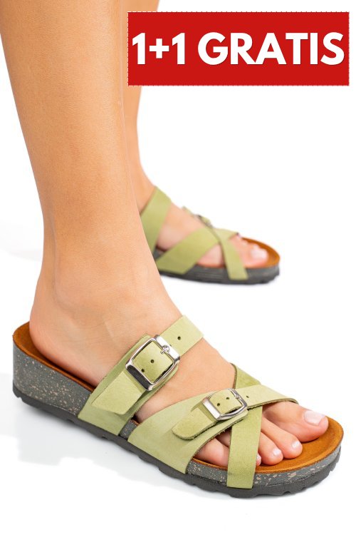 Sandale green piele naturala fspederica