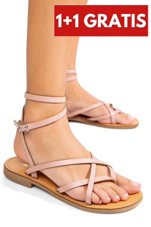 Sandale roz piele naturala rs77os637
