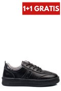 PANTOFI SPORT NEGRI PIELE NATURALA FSP005016