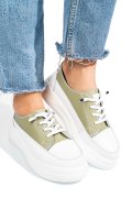 PANTOFI SPORT VERZI PIELE NATURALA 2SP02