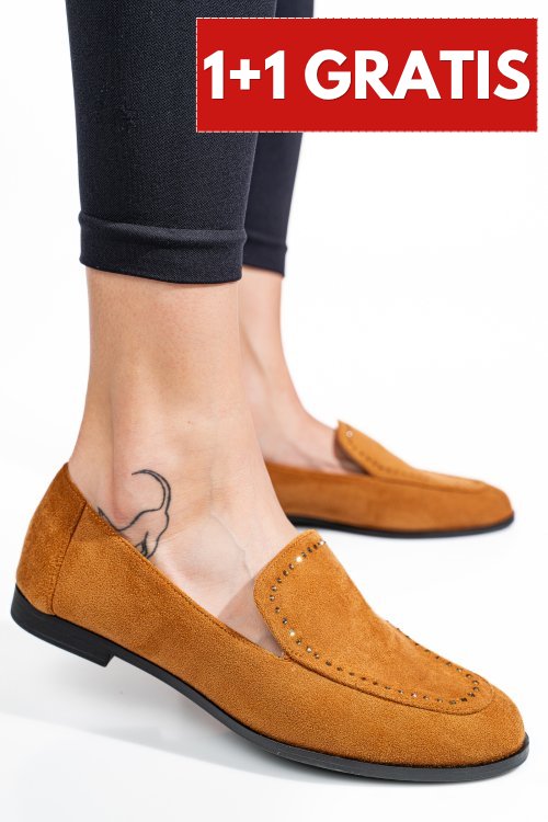 Mocasini camel suede hspt250